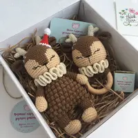 Тактильный оленёнок и погремушка