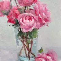 Розовые розы