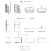 Модели для ArchiCAD. Блок "Санузел" и "Гостиная-столовая"