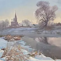 Храм у замерзшей реки