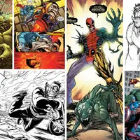 Карандашный рисунок для супергеройского комикса