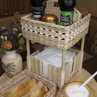 МК салфетницы-этажерки из бумажной лозы