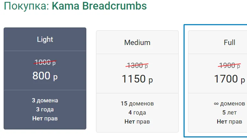 Плагин хлебных крошек Kama Breadcrumbs