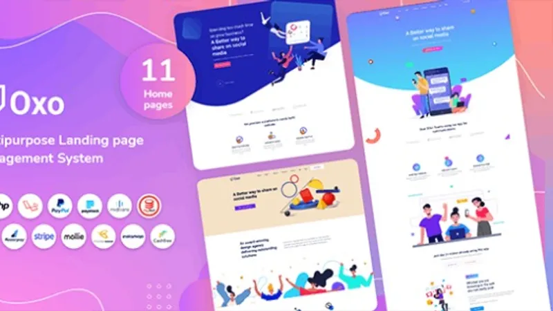 OXO - Multipurpose Landing page CMS