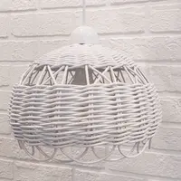 Абажур из бумажной лозы