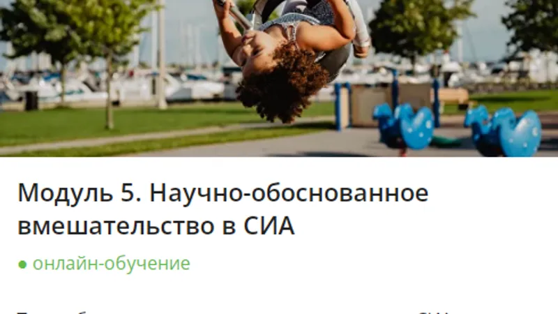 Программа обучения Сенсорной Интеграции Айрес ASI Модуль 5