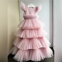 Платье впол с крупными оборками