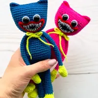 Вязаная игрушка. МК Хагги Вагги и Кисси Мисси