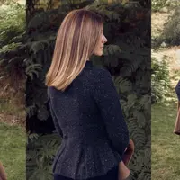 Вязаный жакет с баской Beatrix