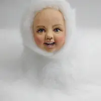 Ватные игрушки: Роспись личика