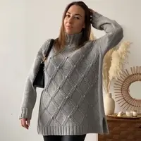 Свитер "Овер с ромбами"