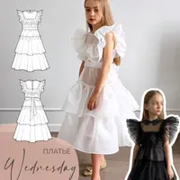 Платье Wednesday. Размеры 110-170