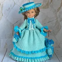 МК по вязанию наряда крючком "Элен" для кукол Паола Рейна