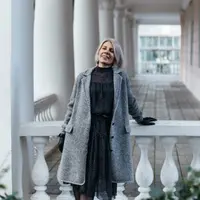 Пальто с косой