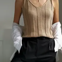 Вязаный резинкой топ Cecile