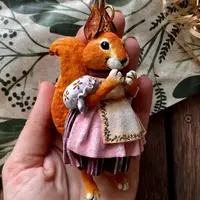 Ватные игрушки. Белочка