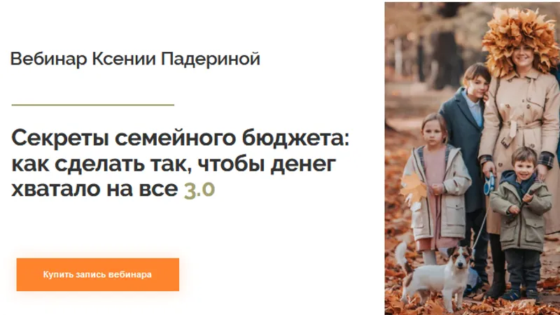 Секреты семейного бюджета 3.0. Тариф Стандартный