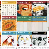 Brushes and surfaces for Photoshop and Procreate