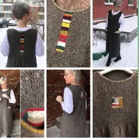 Сарафан с интарсией