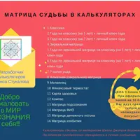 Калькулятор Матрица судьбы