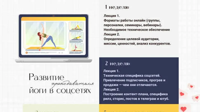 Развитие преподавателя йоги в соцсетях