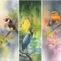 Птицы в акварели: воздушный фон и секретные техники