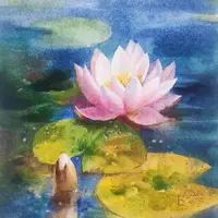 Кувшинки и анемоны. Как нарисовать цветы