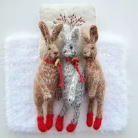 Вязание спицами маленького зайца-русака