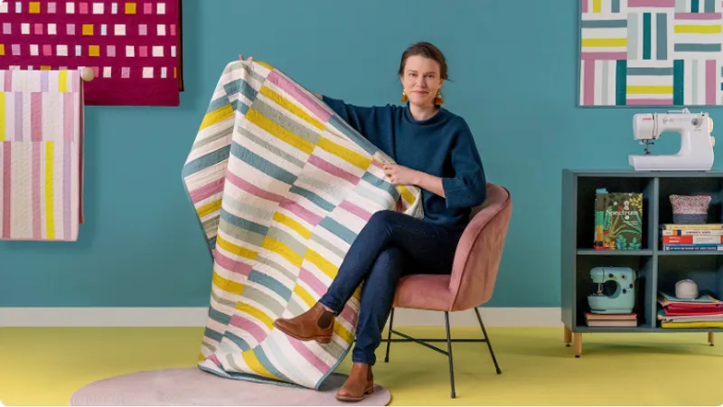 Пэчворк из полос при создании квилтов Patchwork with strips for quilt making