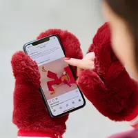 Варежки из искусственного меха