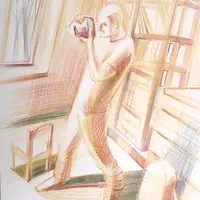 Фигуратив цветными карандашами