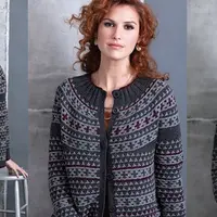 Кардиган мозаичным узором Mosaic Yoke