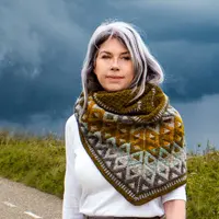 Шаль ленивым жаккардом Artus