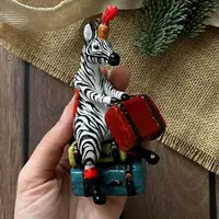 Ватные игрушки. Зебра