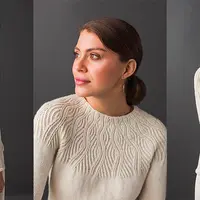 Пуловер с рельефной кокеткой Undulating Lines