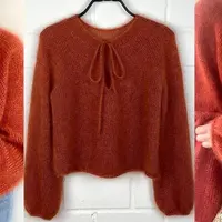 Блуза спицами из мохера Maya