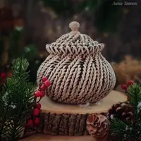 Плетение волшебного горшочка с колосками