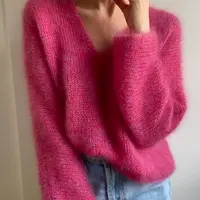 Модный пуловер сверху Kim V-neck