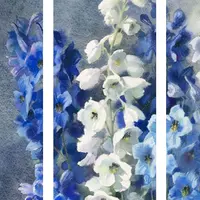 Дельфиниумы акварелью