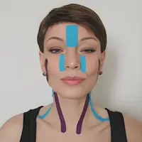 Расслабляющий комплекс схем тейпирования лица и шеи Relax face