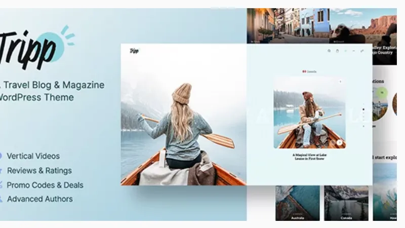 Tripp Travel Blog & Magazine WordPress Theme