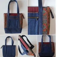 Джинсовая стеганая сумочка