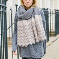 Модный шарф спицами Dusky