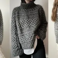 Вязаный поперёк свитер Eurus