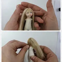 Волосы для ватной игрушки