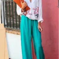 Широкие летние брюки