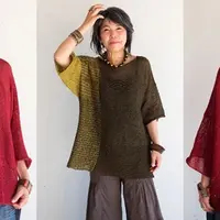 Летний пуловер спицами Waterfall