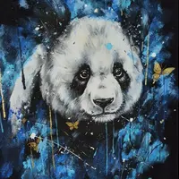 Роспись по ткани: Пчела, панда, тигры