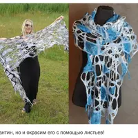 Палантин в технике Ажурный Войлок