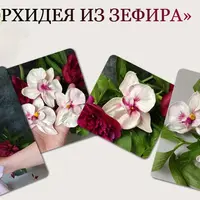 Орхидея из зефира